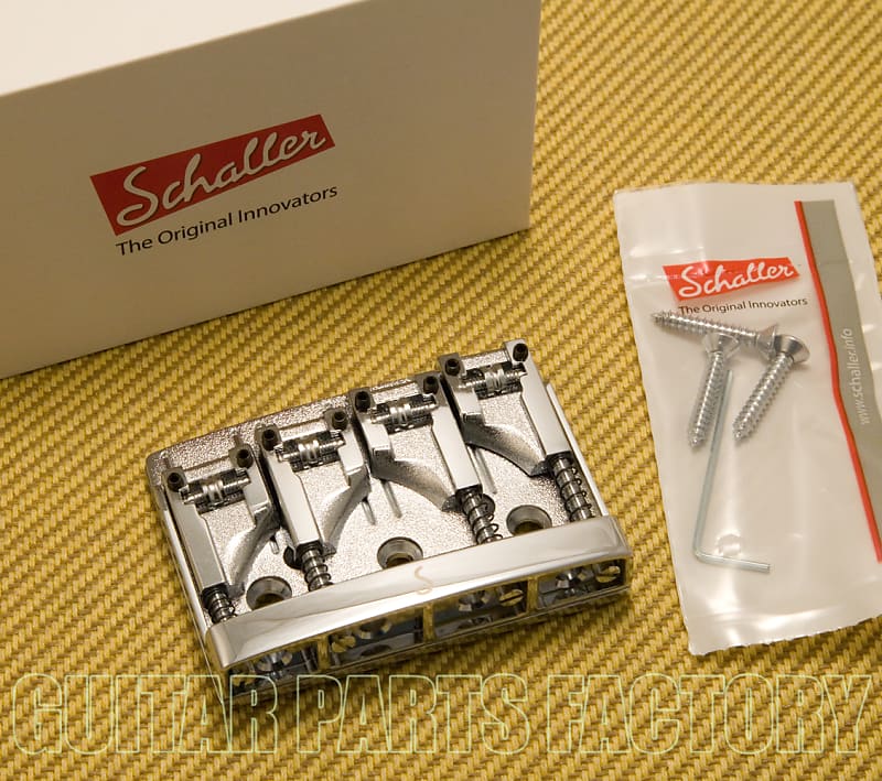 BB0318010 Schaller Roller Chrome 4string Bass Bridge Made Reverb