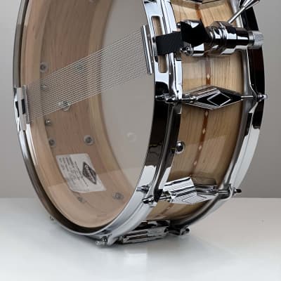 Craviotto 18/11/13/5x14" VIDEO Solid Maple 2024 - Gloss Maple w/ Mahogany Inlay image 13