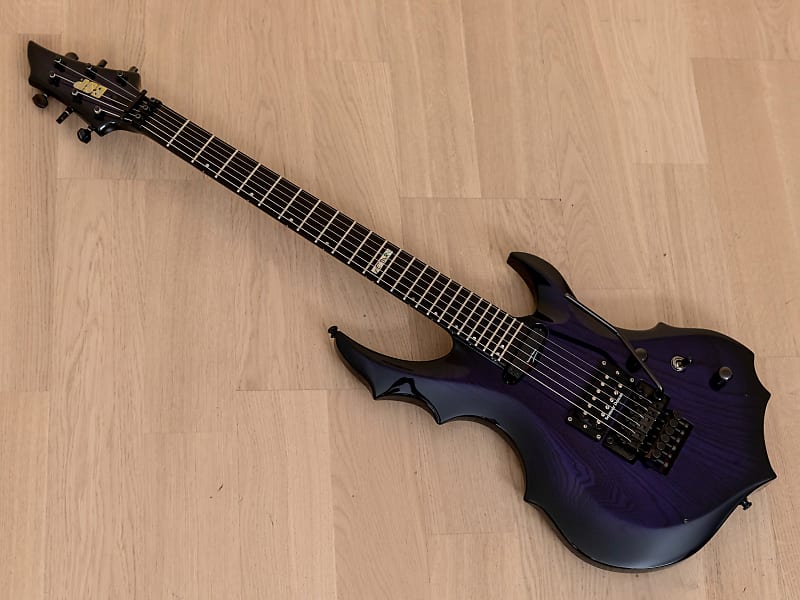 2000 ESP Forest-GT Electric Guitar See Thru Purple Japan w