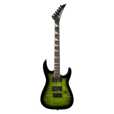 Jackson JS Series Dinky JS20 DKAQ 2PT 6-String Right-Handed Electric Guitar with Poplar Body and Amaranth Fingerboard (Transparent Green Burst) for sale