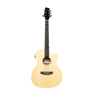 Stagg SA35 ACE-N Cutaway acoustic-electric auditorium guitar, natural colour image 6