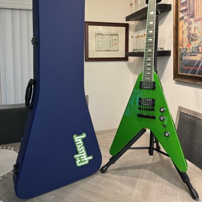 Gibson Dave Mustaine Signature "Rust in Peace" Flying V EXP 2022 - Present - Alien Tech Green image 25