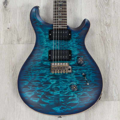 PRS Paul Reed Smith Wood Library Custom 24 Guitar, Ziricote, Satin Cobalt Blue image 1