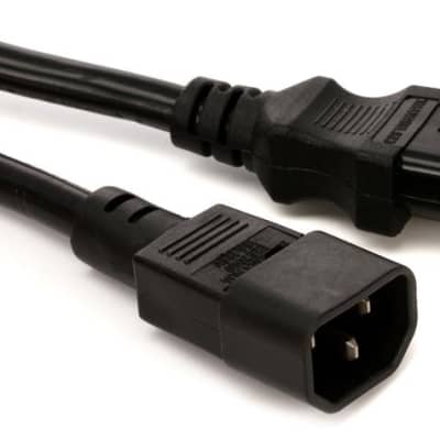 Hosa PWL-408 IEC C14 to IEC C13 Extension Cord - 8 foot image 1