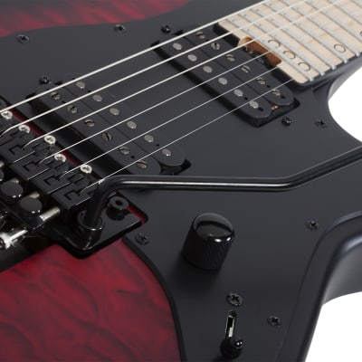 Schecter Miles Dimitri Baker SVSS Crimson Red Burst Satin Electric Guitar + Free Gig Bag image 5
