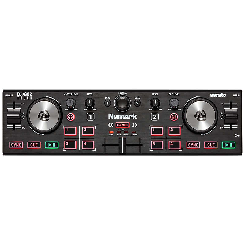 Numark DJ2GO2 Touch Pocket DJ Controller with Touch-Capacitive Jog Wheels image 1