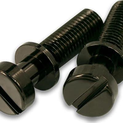 Kluson USA Brass Stop Tailpiece Stud Set USA Thread Black