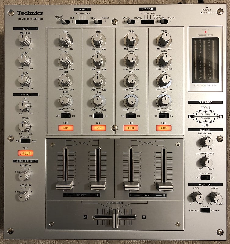 Technics SH-MZ1200 DJ Mixer 4-Channel mid-2000 Silver/Black | Reverb