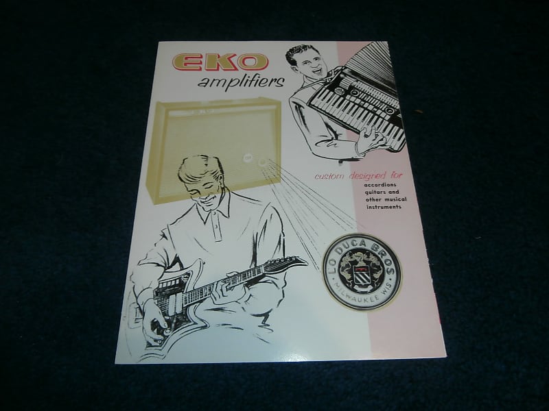 Vintage 1960's Eko Amplifier Fold Out Catalog! Guitars, Lo Duca Bros Accordions! image 1