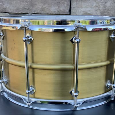 Craviotto AK brass SPL 8x14 snare drum from Johnny's personal