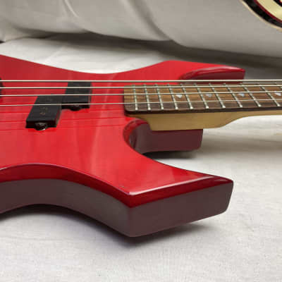 B.C. Rich bc NJ Series Warlock 4-string Bass - slight seam splitting on headstock! image 8