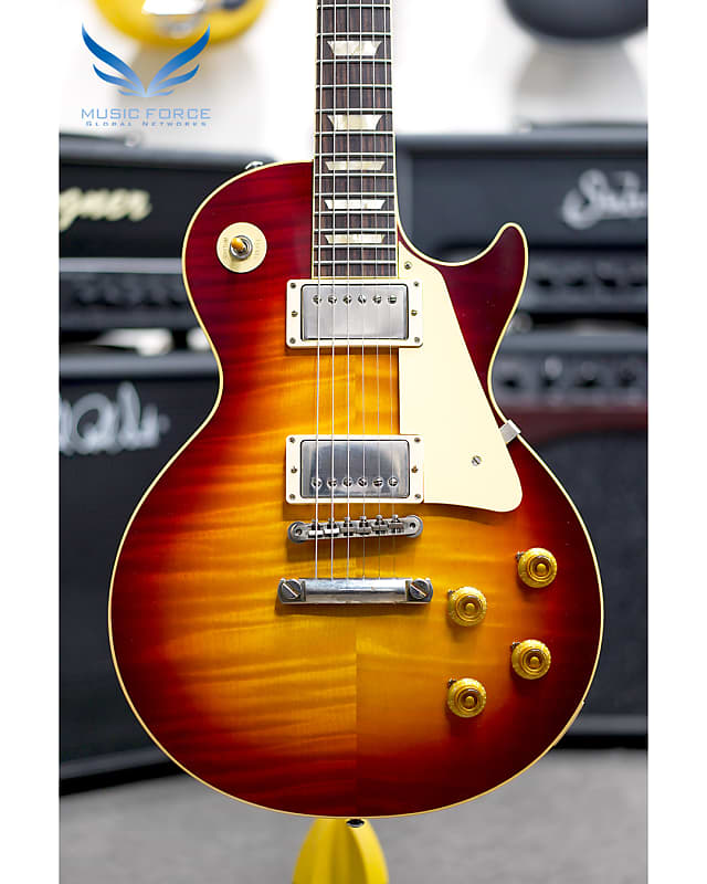 Immagine Gibson Custom 60th Anniversary Historic 1960 Les Paul Standard Reissue-V1 Deep Cherry Sunburst VOS - 1