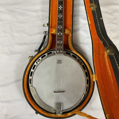 Lida Vintage 4-String Banjo 19 Frets Remo Weatherking Banjo Head USA With Case image 1