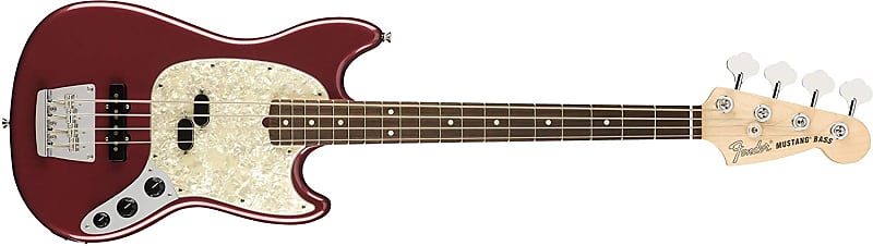 Fender American Performer Mustang Bass, Aubergine, Pau Ferro Fingerboard image 1