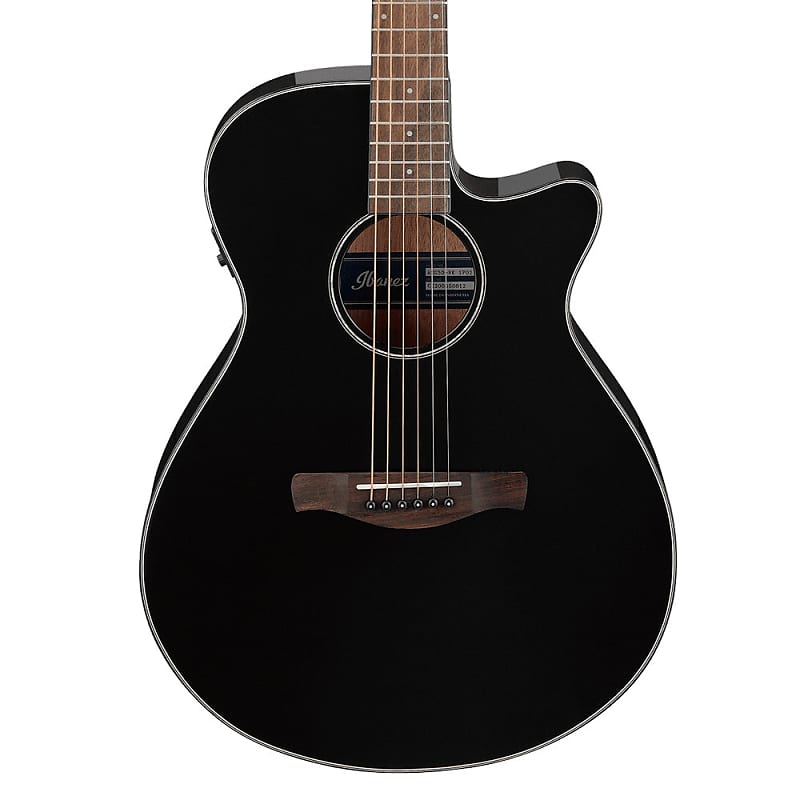 Ibanez AEG50LBKH Cutaway Acoustic-Electric Guitar - Black High Gloss image 1