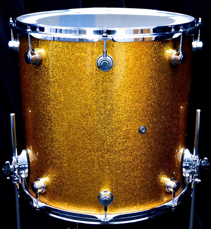 DS Drum Schlagzeug Shell-Set 22", 13", orders 16" Gold Sparkle Custom DW