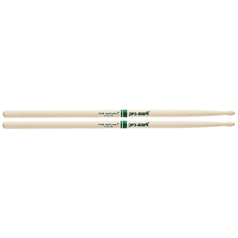 Pro-Mark TXR7AW Hickory 7A "The Natural" Wood Tip Drum Sticks image 1