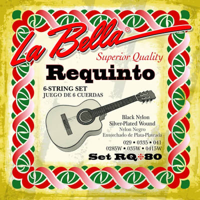 La Bella RQ80 Black Nylon Requinto Strings Reverb UK