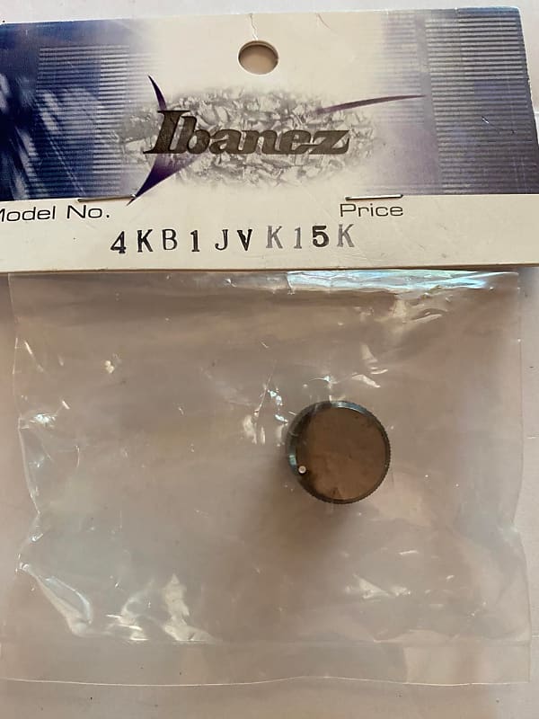 Ibanez 4KB1JVK15K Cosmo Black Metal Bass Control Knob for EQ Reverb