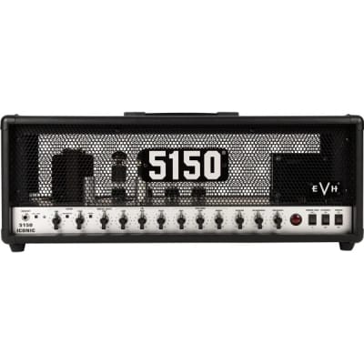 EVH 5150 Iconic Series 80W Electric Guitar Amplifier Head Amp Head All Tube Black NEW image 1