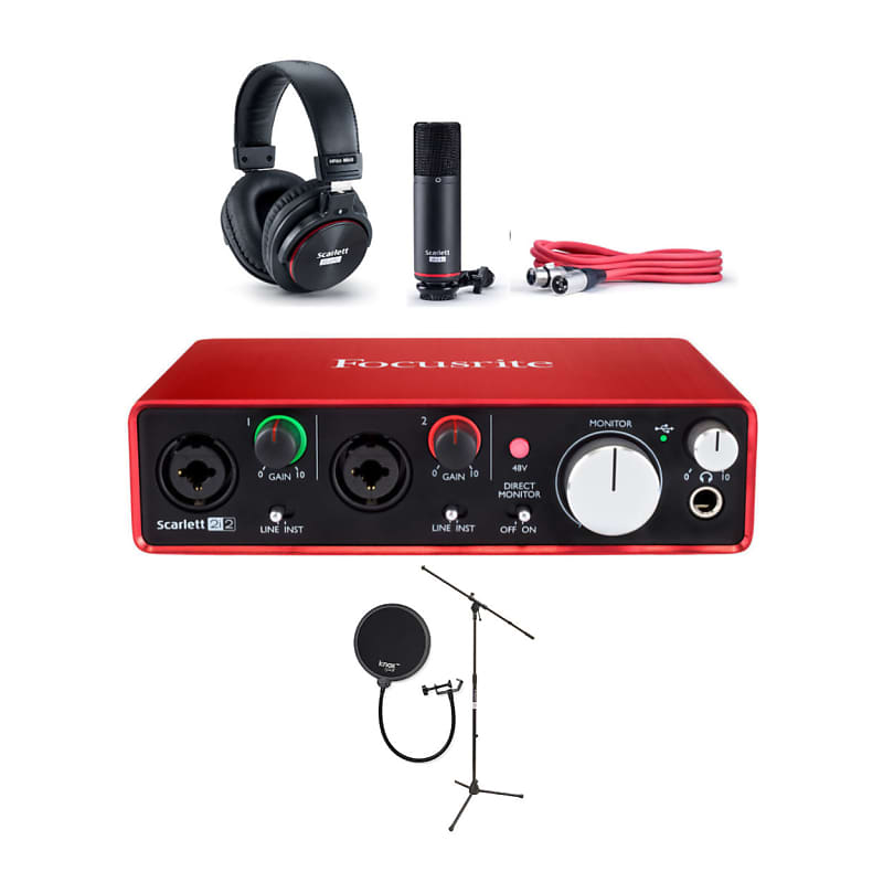 Focusrite Scarlett 2i2 USB Audio Interface (3rd Gen) with Mic