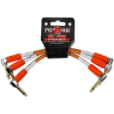 Pig Hog Lil' Pigs 1/4" TS Patch Cables - 6" (3-Pack) Orange Cream w/ FREE n FAST Same Day Shipping