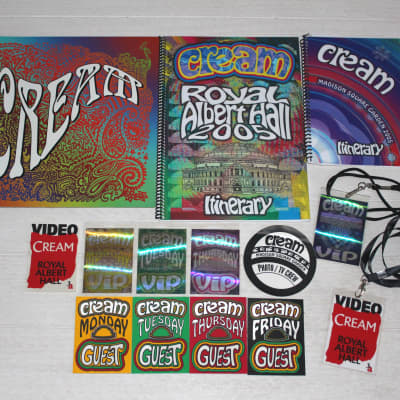 CREAM 2005 COLLECTORS BUNDLE ! Royal Albert Hall Tour Programme & Itinerary VIP Guest TV Passes Madison Square Garden VIP Pass Itinerary ! Eric Clapton Jack Bruce Ginger Backer ! for sale