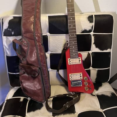 Austin Hatchet  travel guitar  1981  - Red for sale
