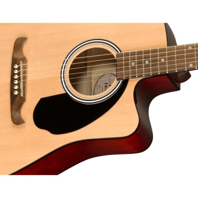 Fender FA-125CE Dreadnought Acoustic Electric - Walnut Fingerboard, Natural image 7