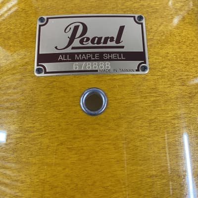 Pearl  MLX all maple Pre Masters thick shells 4 piece drum kit 90s Honey Amber lacquer image 6