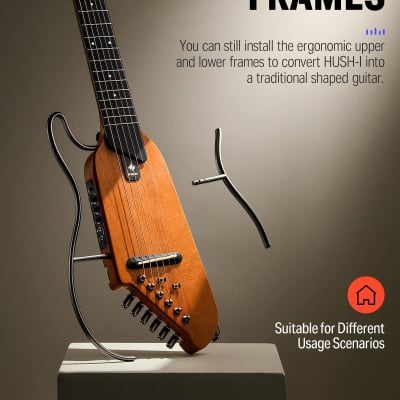 Donner HUSH-I Headless Removable Frames Ultra Light Silent Guitar image 6