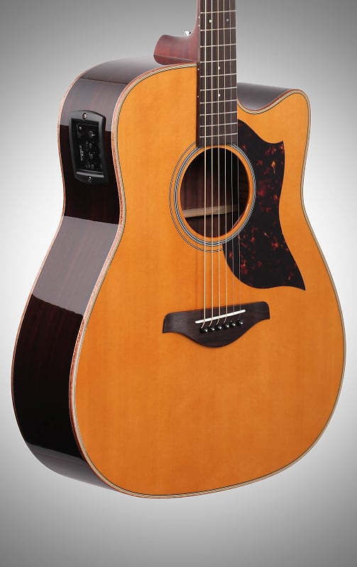 Yamaha A1R Acoustic-Electric Guitar, Vintage Natural | Reverb