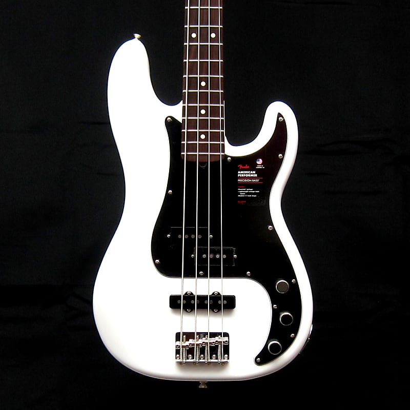 Fender American Performer Precision Bass, Rosewood Fingerboard, Arctic White image 1