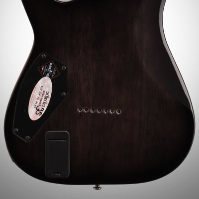 Schecter Hellraiser Hybrid C-7 Electric Guitar, 7-String, Transparent Black Burst image 6