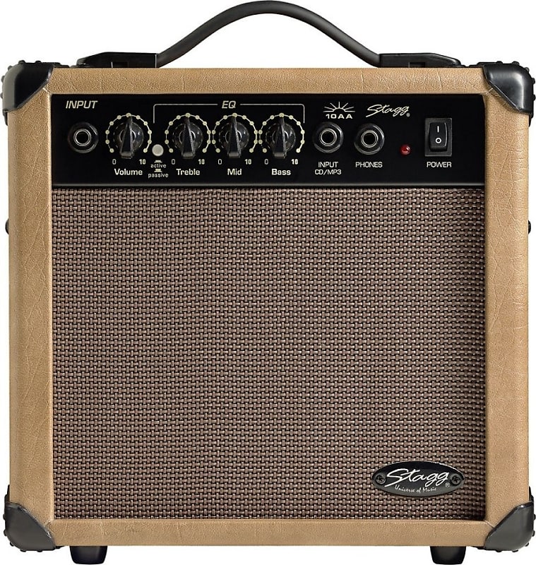 Stagg 10 AA - 10 Watt Acoustic Electric Amplifier - Brown image 1