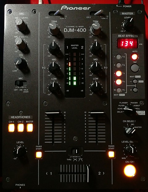 Pioneer　Channel　Dj　DJM-400　Mixer　Djm400　Reverb