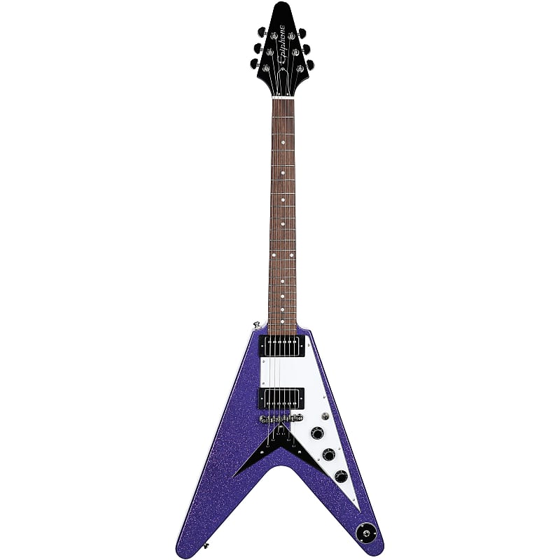 Epiphone Exclusive Flying V Electric Guitar, Purple Sparkle