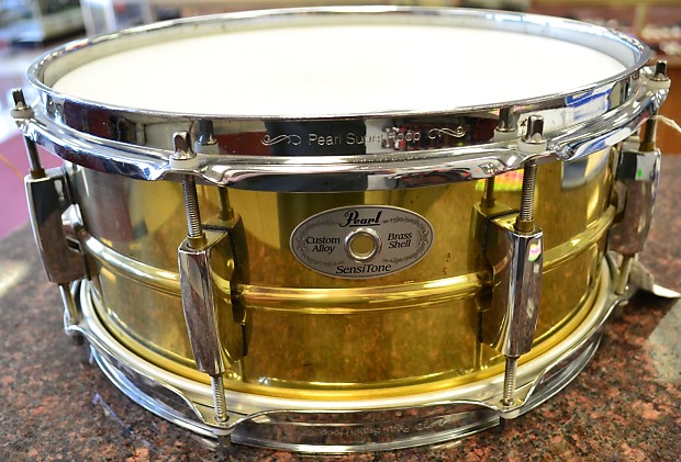 Pearl Sensitone 13x5.5 inch Brass Snare Drum | Reverb