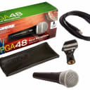 Shure PGA48 Wired Microphone Handheld Mic Vocal w/ XLR-XLR Cable, Clip & Pouch - PGA-48 (Replaces PG48)