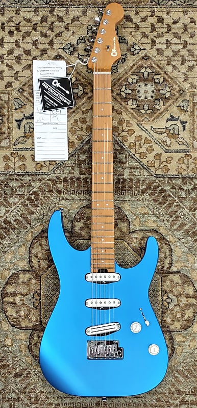 Charvel Pro-Mod DK22 SSS 2PT CM Guitar in Electric Blue w/ Pro Setup #0846 image 1