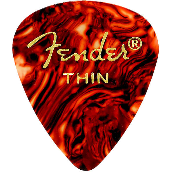 Fender 451 Shape Classic 12 Pick Pack Thin Tortoise Shell image 1