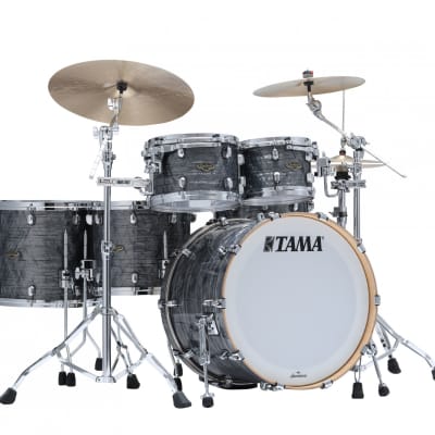 Tama WBR52RZS-CCO Starclassic Walnut/Birch Duracover Wrap Shell Kit 5 pcs - Charcoal Onyx/Chrome HW image 1