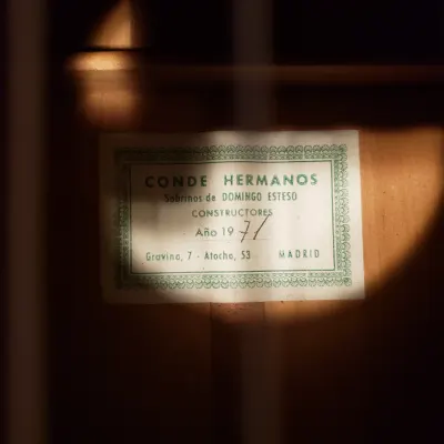 Conde Hermanos flamenco guitar  ( 1971, cypress/spruce ) Very Good condition image 11