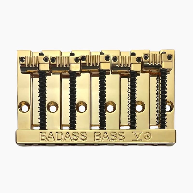 Leo Quan Badass Bass V 5String Bass Bridge GOLD Reverb