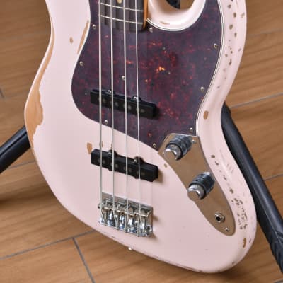 Fender Mexico Road Worn Flea  Artist Series Jazz Bass Shell Pink image 18