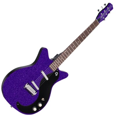 Danelectro Blackout '59M NOS+ Electric Guitar ~ Purple Metalflake image 3