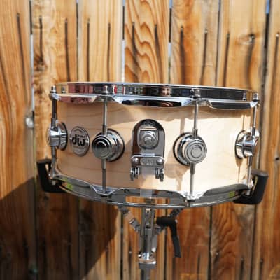 DW USA Collectors Series Natural Satin Oil 5.5 x 14" Maple Snare Drum (2023) image 2