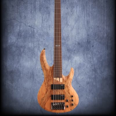ESP LTD B205SM-FL Fretless 5 String Electric Bass Guitar Natural Satin image 2