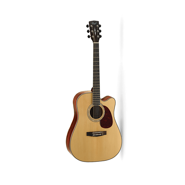 Cort MR710F NS Solid Sitka Spruce/Mahogany Dreadnought Cutaway with Electronics Natural Satin image 1