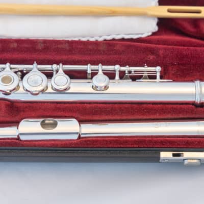 Yamaha YFL-481 II All Silver Intermediate Open-hole Flute *B-foot *Made in Japan *Cleaned& Serviced *New Pads image 2